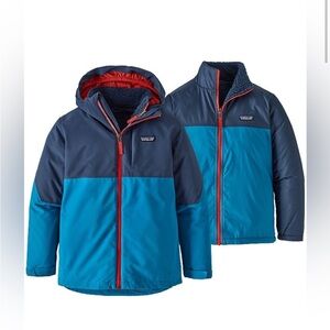 Patagonia Blue and Red Reversible Jacket
